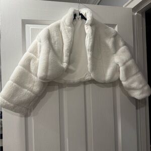 Faux fur mink bolero